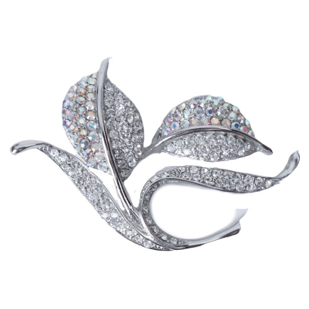 Vintage Mid Century Rhinestone Crystal Pin Brooch